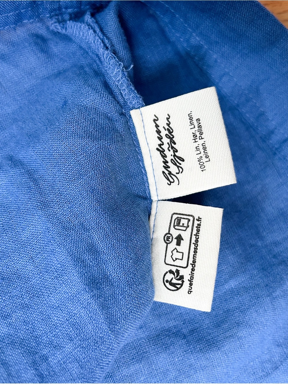 Gudrun Sjoden Blue Linen Pinafore Overall Dress - Picture 6 of 9